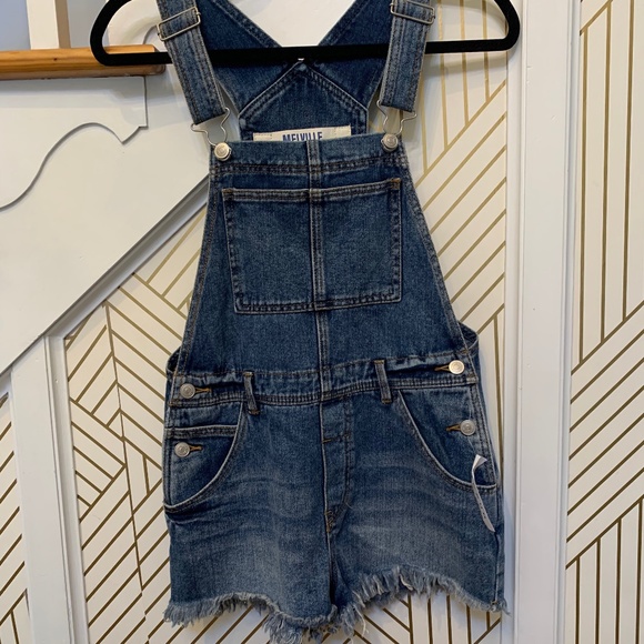 Brandy Melville Pants - Brandy Melville Cut Off Overalls NWT